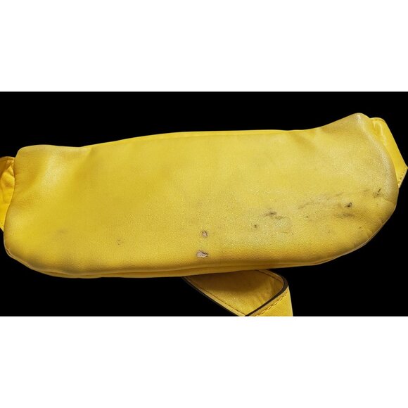 Rare - Yellow Guess Los Angeles Logo Belt Bag Crossbody Adjustable Strap - Picture 7 of 16